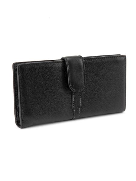 Шкіряний гаманець Royalbag чорний