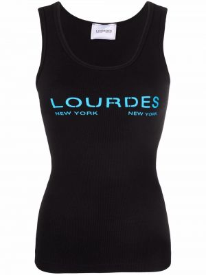 Tank top med print Lourdes svart