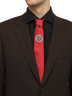 Шелковый галстук Gucci красный