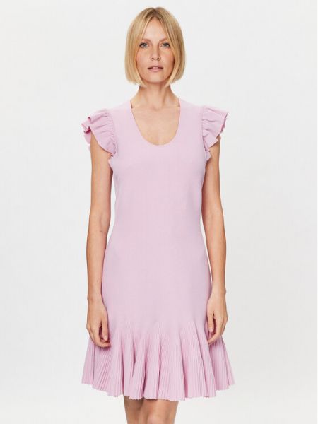 Трикотажное приталенное платье Ted Baker розовое