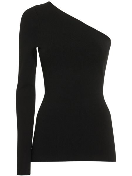 Top din viscoză Victoria Beckham negru