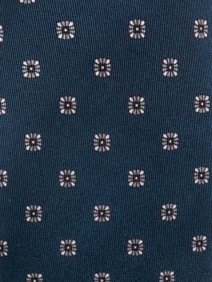 Cravate en soie à fleurs Lady Anne bleu