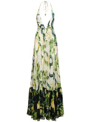Μεταξωτή μάξι φόρεμα από σιφόν Roberto Cavalli