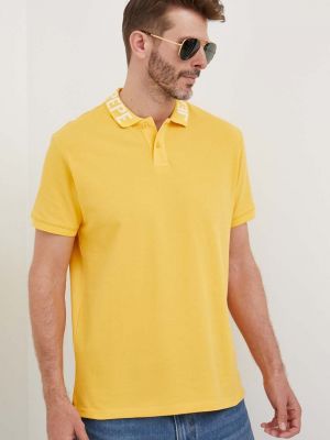 Памучна тениска с дълъг ръкав Pepe Jeans жълто