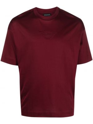 Bomull t-skjorte Emporio Armani rød