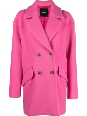 Palton de lână Pinko roz