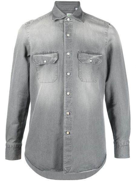 Camicia jeans Finamore 1925 grigio