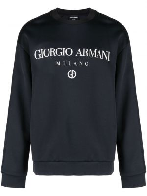Felpa con stampa Giorgio Armani blu