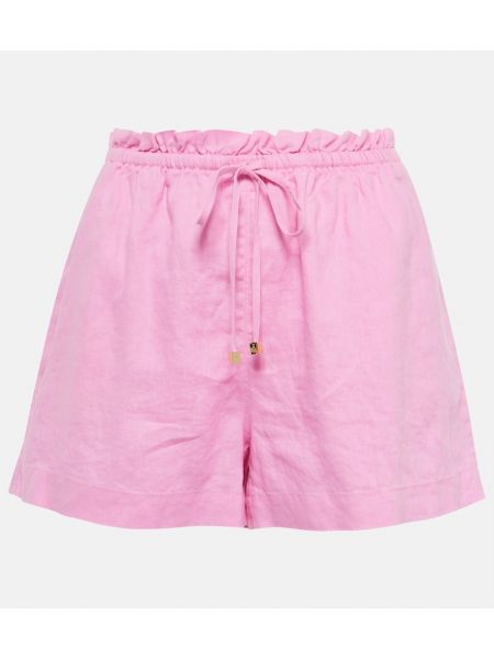Pantaloncini di lino Heidi Klein rosa