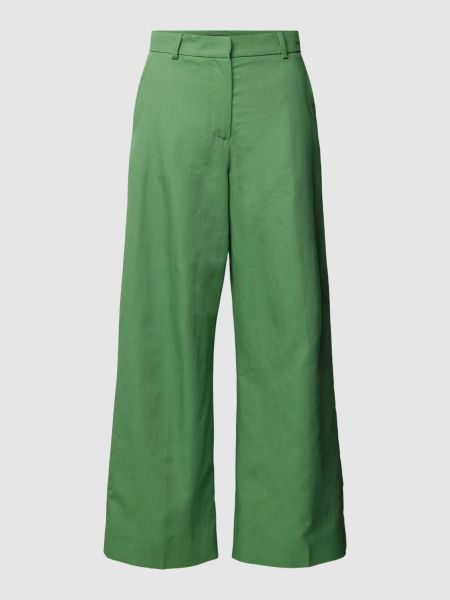 Spodnie bawełniane Weekend Max Mara zielone