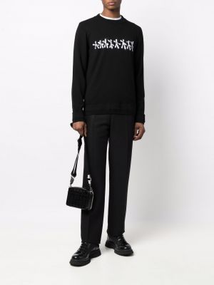 Džemperis ar apdruku Givenchy melns