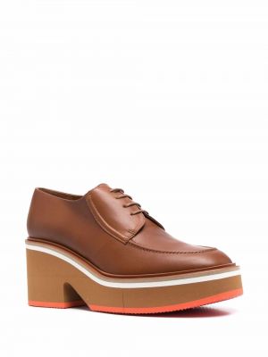 Zapatos derby con plataforma Clergerie marrón