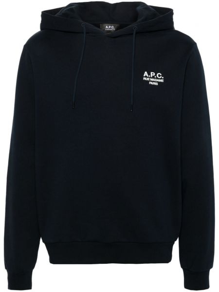 Işlemeli hoodie A.p.c. mavi