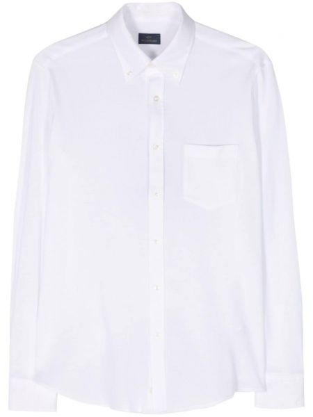 Βαμβακερό πουκάμισο Paul & Shark λευκό