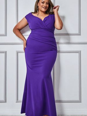 Длинное платье Goddiva фиолетовое