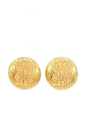 Orecchini con bottoni Chanel Pre-owned oro