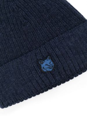 Kepurė Maison Kitsuné mėlyna