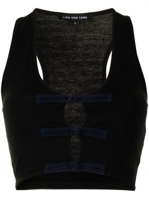 Top de punto Lisa Von Tang negro