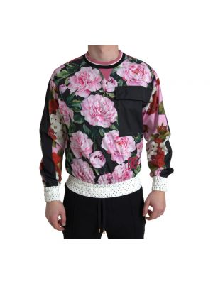 Różowa bluza z kapturem z nadrukiem Dolce And Gabbana