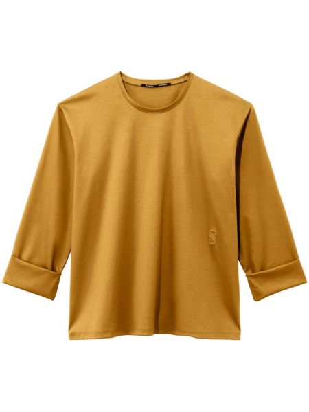 Medvilninis marškinėliai Proenza Schouler ruda