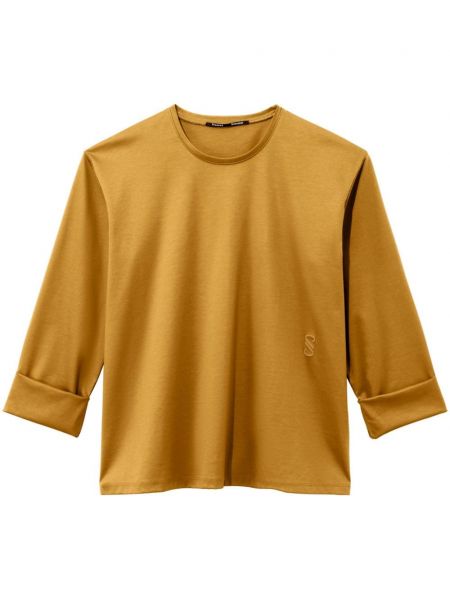 Bomuld t-shirt Proenza Schouler brun