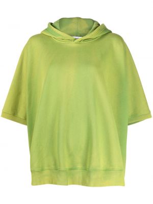 Oversize памучен суичър с качулка Dondup зелено