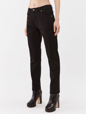 Traperice ravnih nogavica Versace Jeans Couture crna