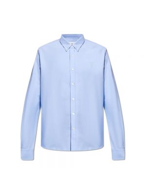 Camicia di cotone Ami Paris blu