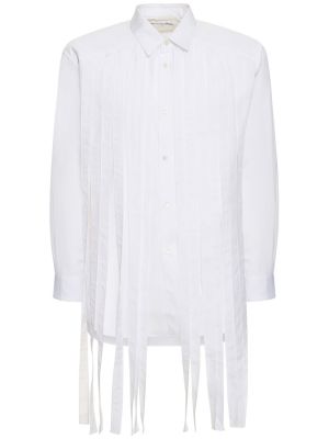 Памучна риза с ресни Comme Des Garçons Shirt бяло