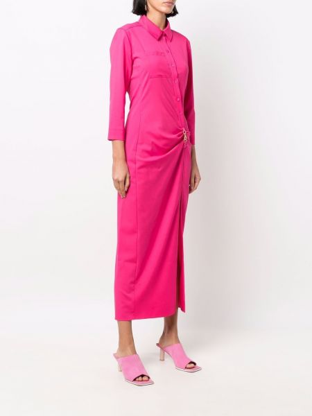 Koktejlové šaty s přezkou Jacquemus růžové