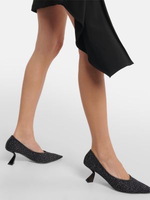 Мрежести полуотворени обувки Nensi Dojaka черно
