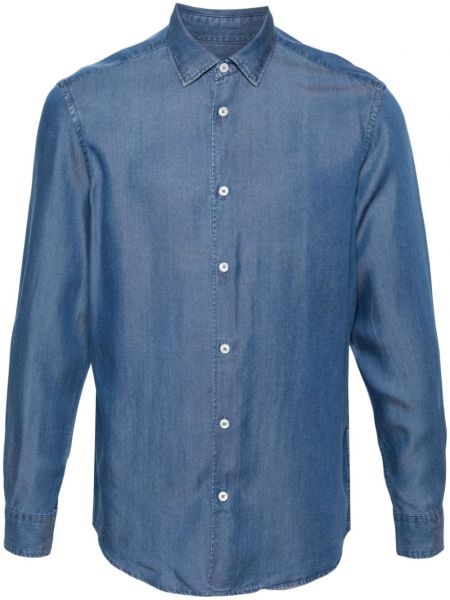 Lněná dlouhá košile Altea modrá