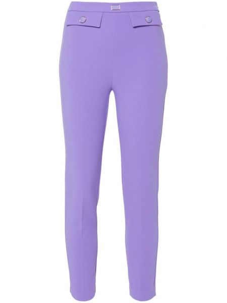 Rovné kalhoty Elisabetta Franchi fialové