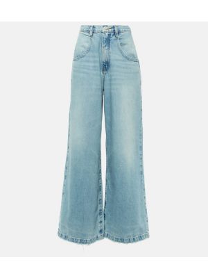 Modré džíny s vysokým pasem relaxed fit Frame