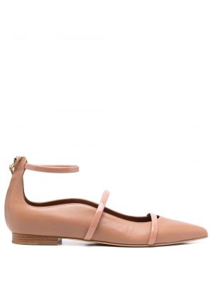 Lær ballerinasko Malone Souliers rosa