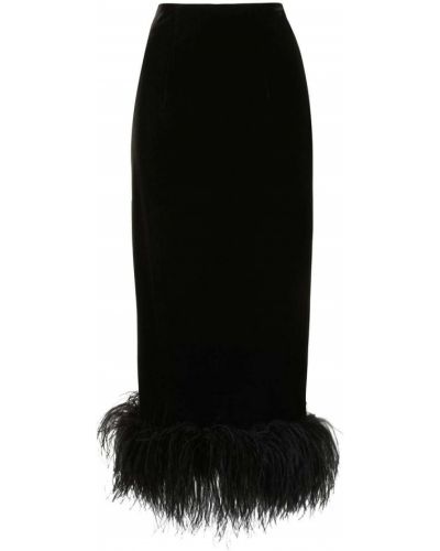 Falda de tubo ajustada de terciopelo‏‏‎ 16arlington negro