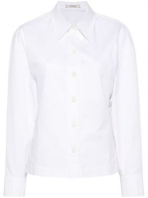 Bílá drapovaná bavlněná košile Dorothee Schumacher