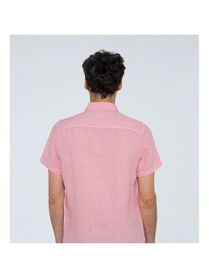 Джинсовая рубашка с коротким рукавом Pepe Jeans розовая