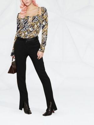 Body avec manches longues Versace Jeans Couture noir