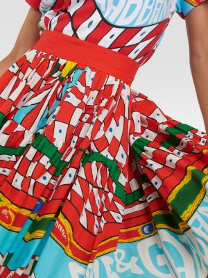Pamučna mini suknja s printom Dolce&gabbana