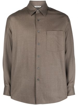 Vilnonė marškiniai Auralee ruda