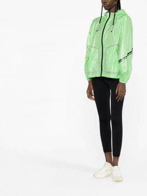 Lehká bunda s kapucí s potiskem Adidas By Stella Mccartney zelená