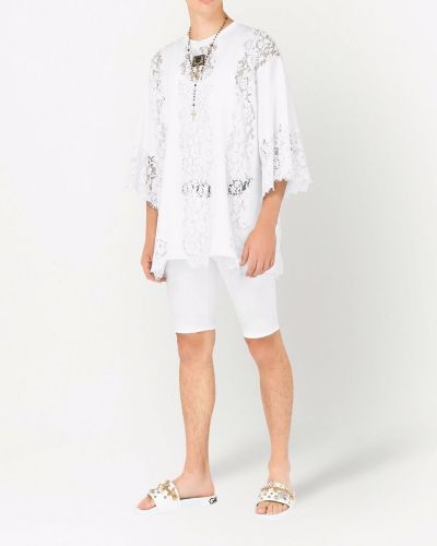 Spitzen t-shirt Dolce & Gabbana weiß