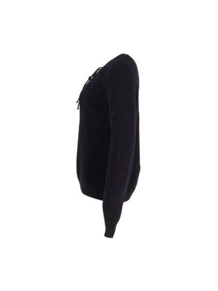 Top bawełniany retro Yves Saint Laurent Vintage czarny