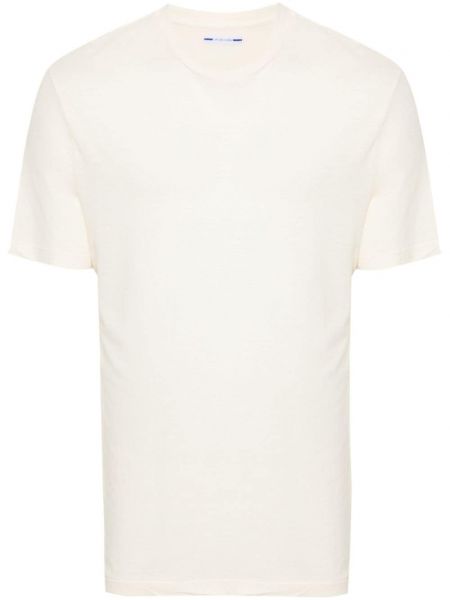 Bavlněné tričko s výšivkou Jacob Cohen béžové