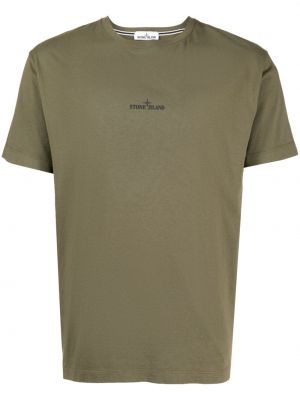 T-shirt con stampa Stone Island verde