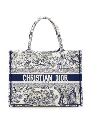 Shopper kabelka Christian Dior modrá
