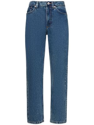 Bavlněné straight fit džíny A.p.c. modré
