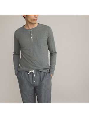 Pijama con botones La Redoute Collections gris