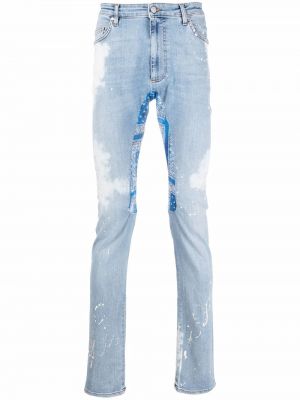 Distressed straight jeans Alchemist blau